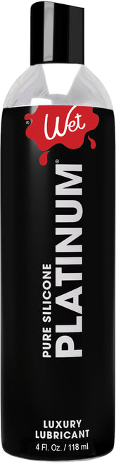Wet Platinum Luxury Silicone-Based Personal Lubricant 8 Oz Silicone Lubricant
